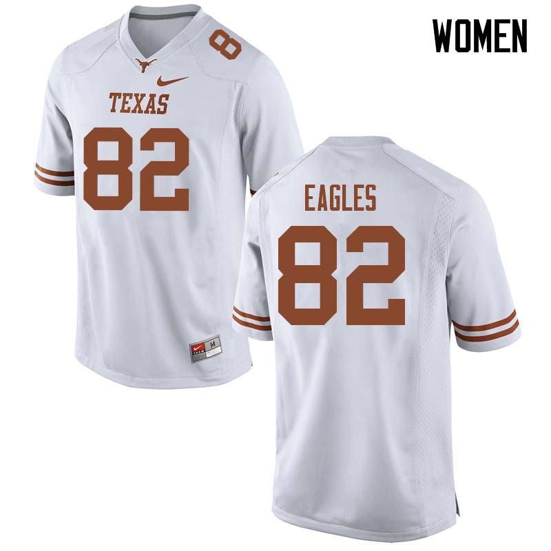 Women #82 Brennan Eagles Texas Longhorns College Football Jerseys Sale-White